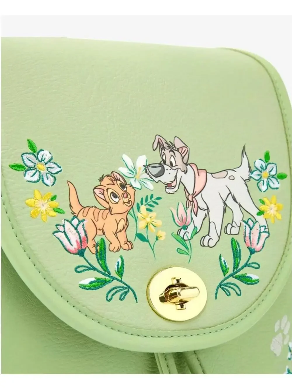 Loungefly Disney Oliver & Company Floral Drawstring Mini Backpack
